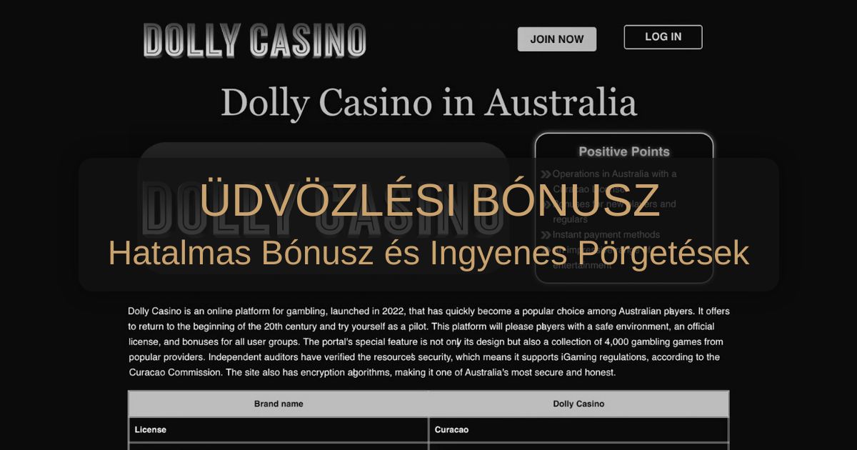 Dolly Casino hivatalos magyar oldal